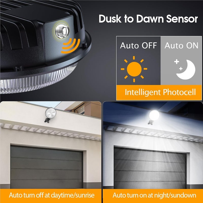 MOONTIP 150W 20000LM Dusk to Dawn Outdoor Lighting, LED Barn Lights Outdoor with 150° Adjustable Photocell Pole Light 6500K Flood Light, IP66 Waterproof Area Street Light for Garage Warehouse Yard - Image 3